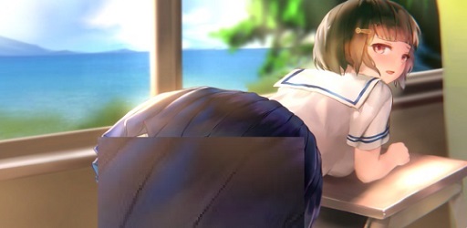 Summer Island With Cute Girl